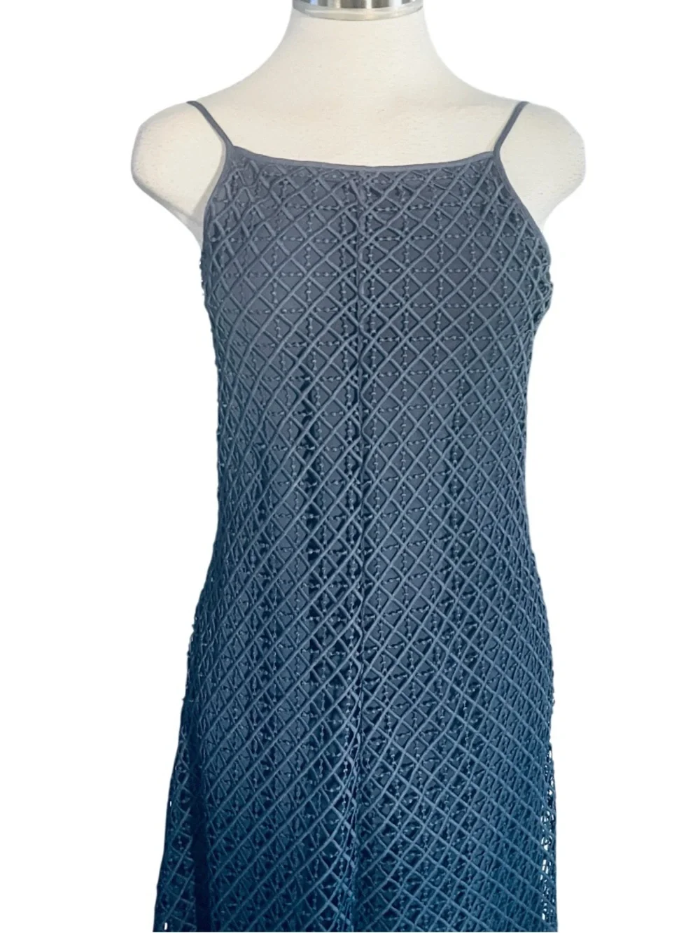 Emporio Armani Blue Lace Flared Slip Dress Size 0 US (36 Italy)